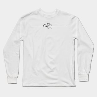 Koala sleeping- Line Art Long Sleeve T-Shirt